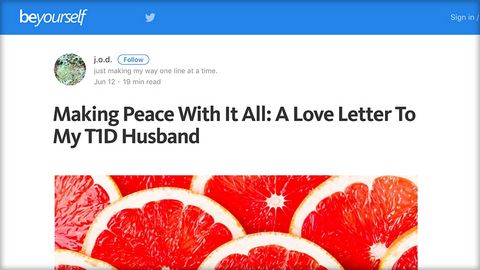 Making Peace with it all: A love letter to a T1 husband